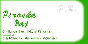 piroska maj business card